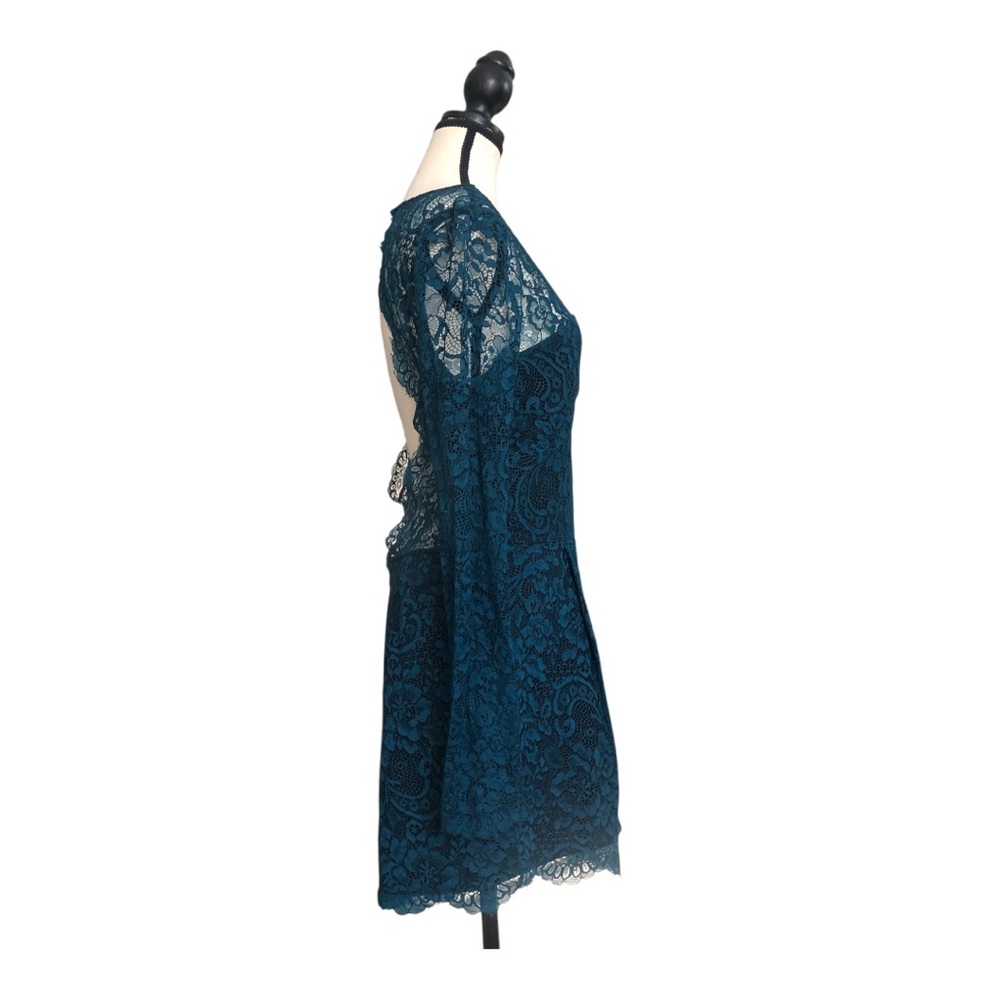 Lovers+Friends Teal Lace Romper - Picture 8 of 13